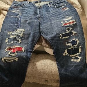 Men's Polo Ralph Lauren Bandana Sullivan Classic Fit Blue Wash Denim Jeans